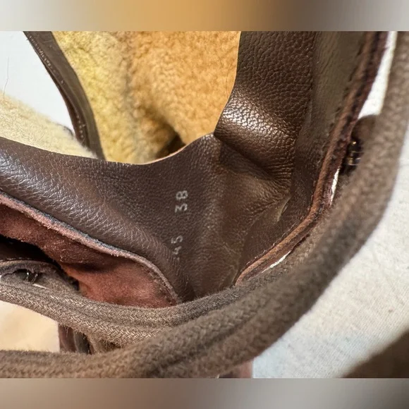 Chanel Winter Fleece and Suede Lace-up Boots - Picture 6 of 9